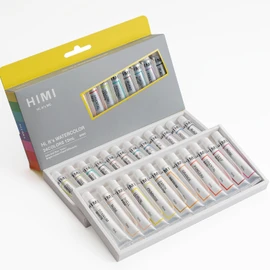 HIMI - Pintura de acuarela, 24 colores, tubos de 12 ml / 0.4 onzas líquidas, juego de pintura de acuarela para lona y papel, suministros de arte de pintura de color de agua para profesionales,