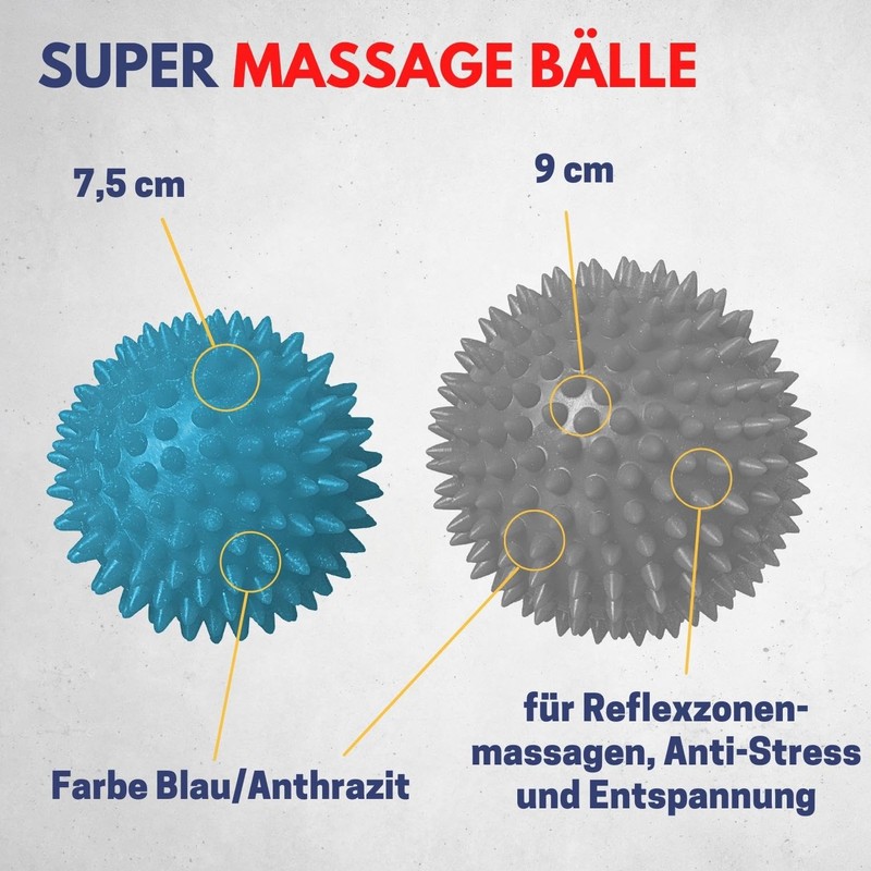 Best Sport 2-Piece Massage Balls - Red/Blue