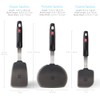 DI ORO Silicone Turner Spatula Set - 6 Piece Kitchen