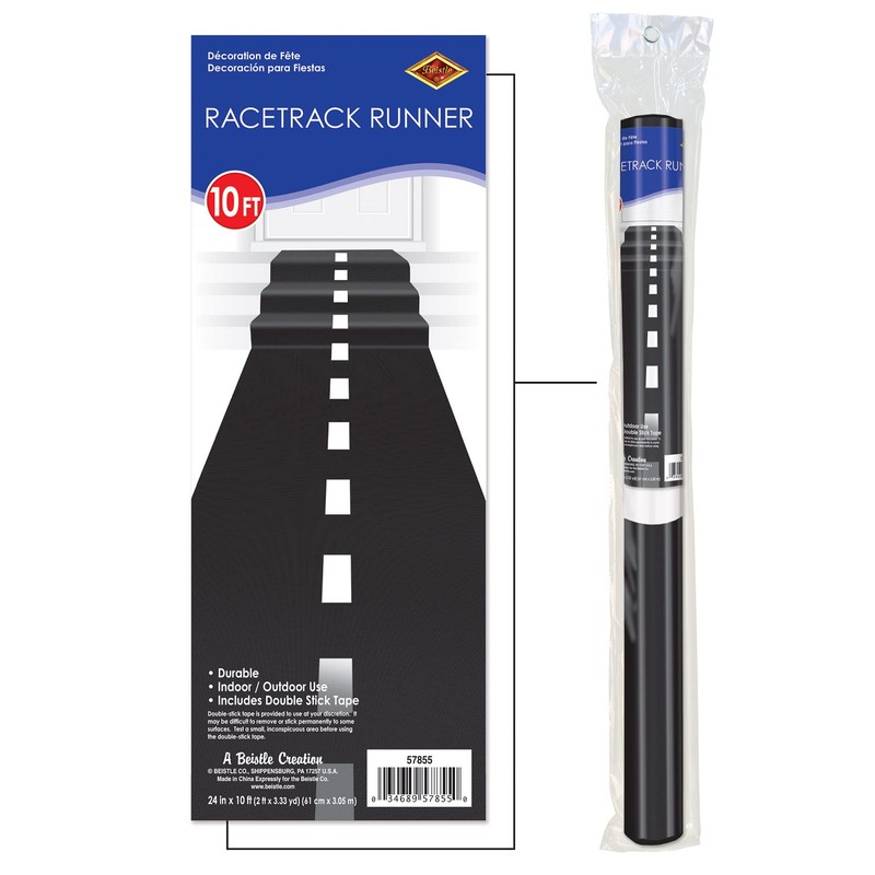 Racetrack Runner (poly w/double-stick tape) Party Accessory (1 count) (1/Pkg)