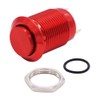 Twidec/12mm 1/2" Waterproof Red Metal Shell Momentary Raised Top Push