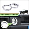 Qiosreui Front Fog Light Lamp Cover Ring for Hummer H2