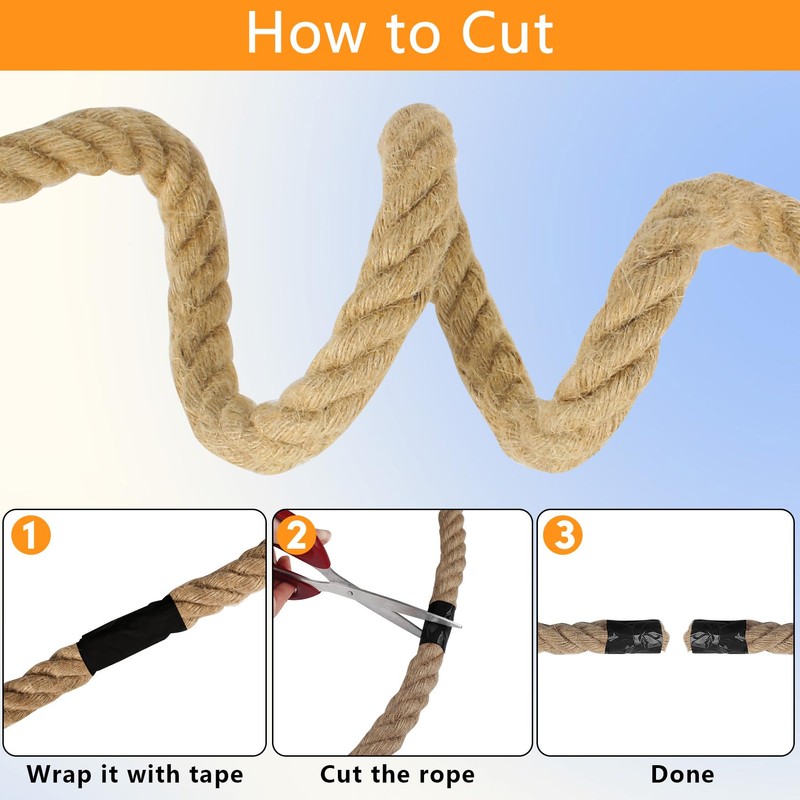 1.5" X 50' Treated Manila Rope Boat Docks Tree Farm