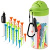 GreenCraft ゴルフ ティー収納ボトル & ラインマーカー ティー ペン付き オールインワン 収納 携帯