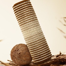 BSICPRO Bathroom Rugs, Bath Mat Rug for Bathroom Non Slip Water Absorbent Chenille Bathroom Mat Soft Shaggy Luxury Bathroom Floor Mats Machine Washable (Coconut Brown and Cream)