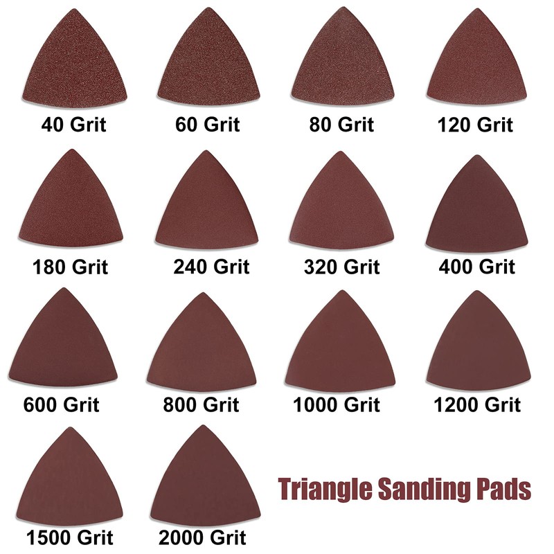 LEONTOOL 30 Pcs 3-1/8 Inch (80mm) Triangular Hook & Loop
