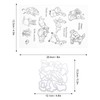 Transparent Stamp Rubber TPR Rectangle DIY Journal Rabbit Pattern Craft