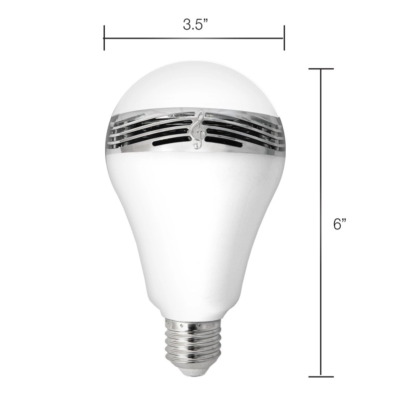 SOUNDLAMP Dimmable LED Light Bulb with Bluetooth Speaker w/ Remote