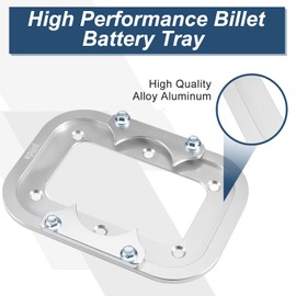 Pilida Billet Aluminum Battery Tray Hold Down Compatible with Optima Batteries Red Yellow Blue Top 34 34/78 D34 D34/78 34M D34M