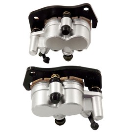 Silscvtt Front Brake Caliper Set Left and Right with Pads Replacement for Yamaha Rhino 660 700 450 2004-2013 Replacement for 5B4-2580T-01-00 5B4-2580U-01-00 59300-05H00-999