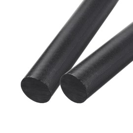 sourcing map ABS Plastic Rod Round Solid Bar 35 mm x 200 mm Black for DIY Model Material, Architectural Model Making, DIY Sand Table, Pack of 2 Pcs