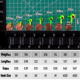 Dr.Fish 20 Pack Fishing Jig Heads, Crappie Jig Round Ball Head Freshwater Fishing Hooks Bass Trout Panfish Walleye Bluegill Saltwater 3/8oz Orange/Yellow