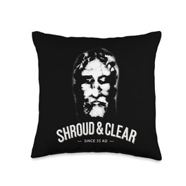Shroud Of Turin Face of Jesus Christ Catholic Throw Pillow