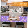 LIFKOME 2pcs Easter Tablecloth Cover for Festive Dining Home and