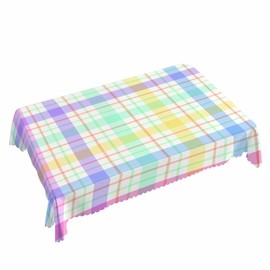 Walmsco Tablecloth Colorful Stripes Decor For Dining Room Kitchen Rectangular Table Cover 132 * 178cm