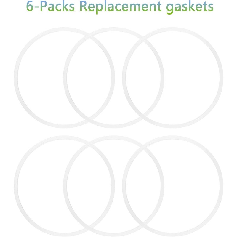 6 Pieces 10cm White Rubber Sealing Gaskets O-Ring Replacement Part