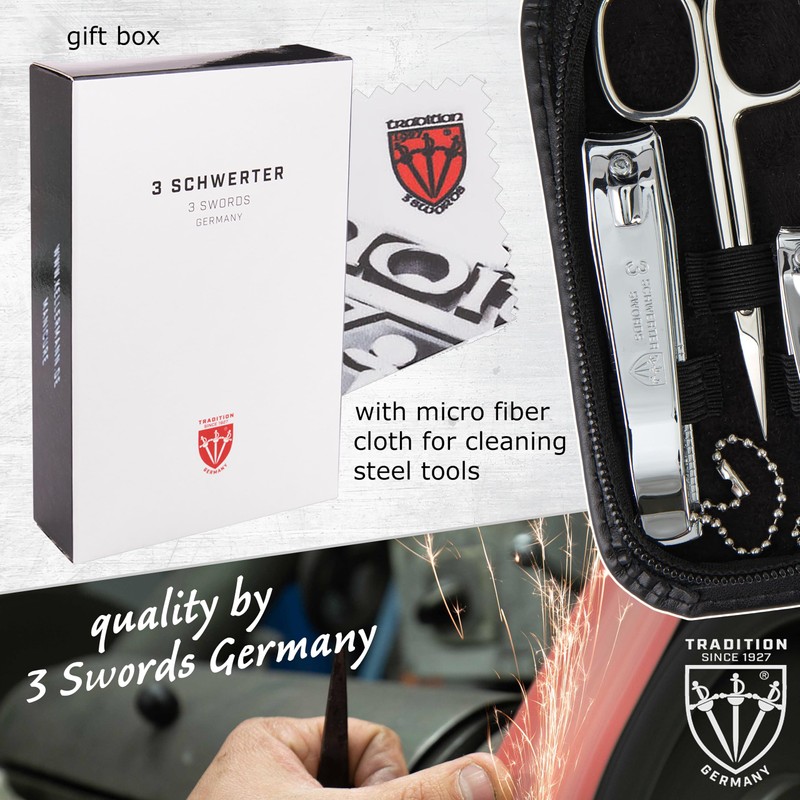3 Swords Germany - brand quality 8 piece manicure pedicure