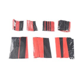 127pcs Waterproof Heat Shrink Tube Kit with Adhesive Lined Heat Shrink Tubing for Wires - Marine Grade and Industrial Shrink Wrap Fully Insulated Black/Red, 7 Sizes