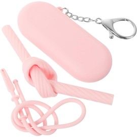 1juego Popotes de Silicona Reutilizables con Estuche y Limpiador Plegable para Viaje al Aire Kit Práctico para Adultos Picnic y Camping