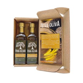 Viva Oliva Two 60ml (2oz) Truffle Oil Gift Set - Premium White and Black Truffle Infused Olive Oil - Use for Cooking, Dressings, Marinades and Seasoning - 100% Natural