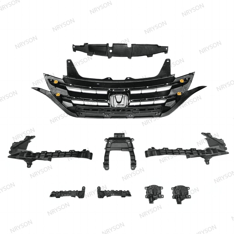NAYSON 9PC For Honda CR-V 2012-2014 Front Chrome Grille Fog