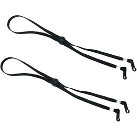 dot knot heae03 Hat Clip, Set of 2, Hat Clip, Hat Strap, Chin Strap, Hat Holder, Black, Braun
