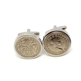 Premium 1954 Original Lucky Sixpence 71st birthday gift for men 6d birthday/Anniversary Cufflinks ideal for a 71st birthday HT SLV