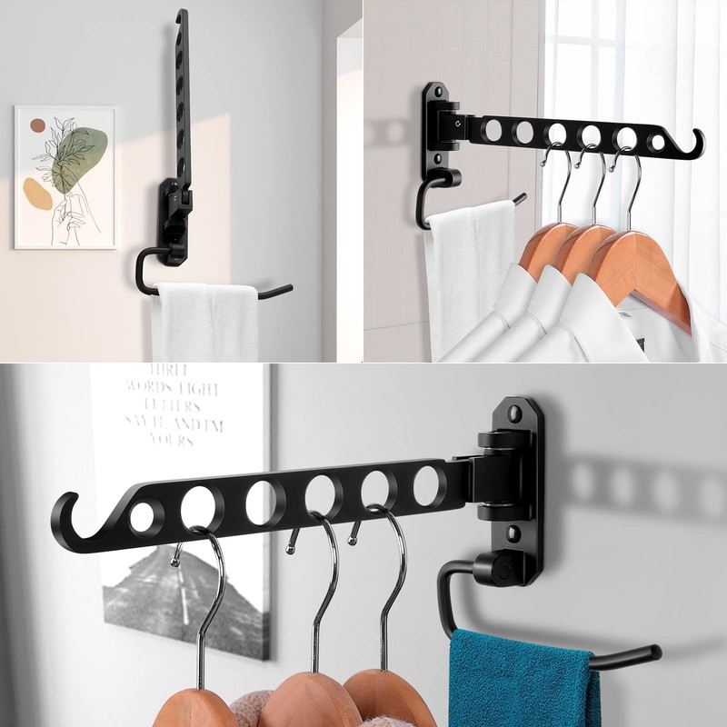 JOLY FANG Foldable Coat Hook, Wall Clothes Rack, Wall Hook,