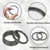 4 Pcs 1 1/2" Metal O Ring Keychain Rings Black