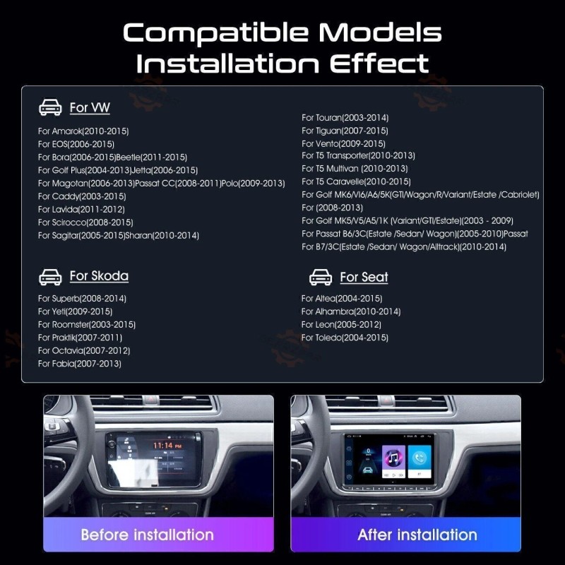 GEARZAAR 9" Android 12 Car Stereo Radio Fit Apple Carplay