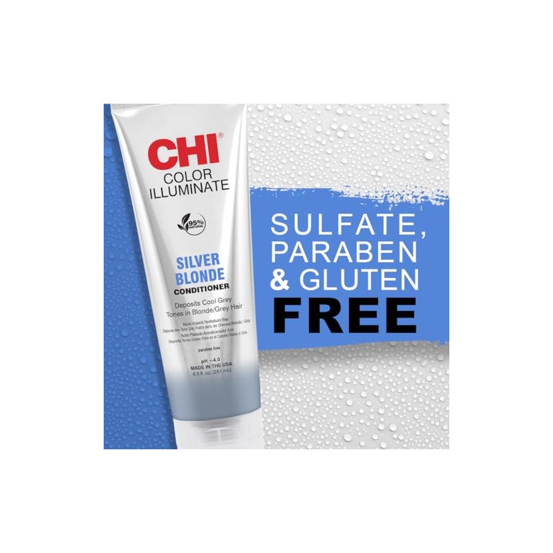 CHI Ionic Illuminate Color Silver Blonde Conditioner , 8.5 Fl