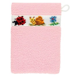 Feiler Paulix00030501 Wash Mitt Pauli Size 15 x 20 cm Pink