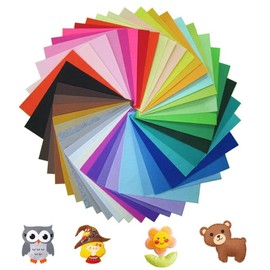 FTXanty 40 Colours Craft Felt Colourful A4 20 x 30 cm Felt Fabric for Crafts Felt Colourful 1.1 mm Sewing Felt Panels for DIY Crafts Felt Fabric Christmas Birthdays