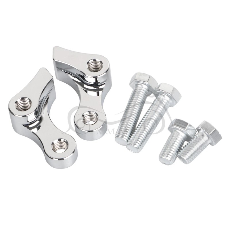 Unbranded Chrome 1" Adjustable Lowering Kit For Harley Dyna Wide