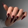 24Pcs Press on Nails, Wsimily Solid Color Stiletto Long Acrylic