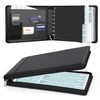 Antner Zippered 7 Ring Business Checkbook Binder Portfolio for 3-on-a-Page