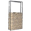 vidaXL Firewood Rack Black 39.4"x9.8"x78.7" Steel