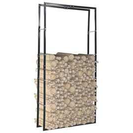 vidaXL Firewood Rack Black 39.4"x9.8"x78.7" Steel