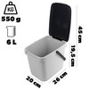 KADAX Waste Bin with Lid and Handle, Plastic Waste Bin,