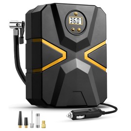 Tyre Inflator Air Compressor 12V DC, Digital Car Tyre Pump 150 PSI, Preset Tyre Pressure & Auto Shutoff, Electric Air Pump for Car Tyres, Bicycles, Other Inflatables