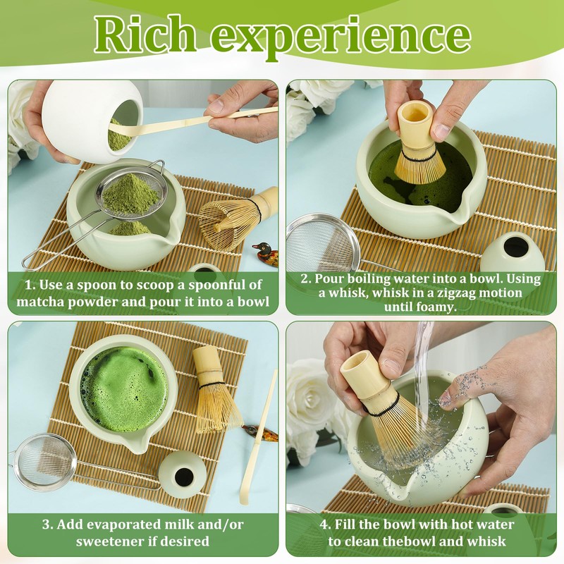 6Pcs Matcha Whisk Set Elegant Matcha Tea Set Matcha Kit