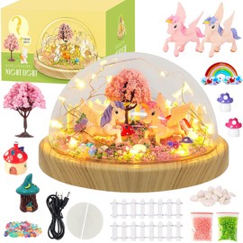 Unicorn Gifts for Girls, Make Your Own Unicorn Night Light, DIY Art and Craft Kits for Kids, Birthday Children's Day Gift Toys, Princess Gifts for 5 6 7 8 9 Year Old Girls Christmas Stuffers