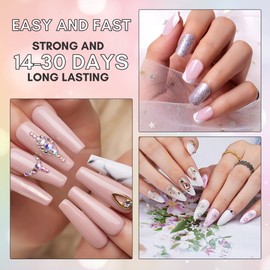 Makartt Makartt Super Strong Nail Glue for Press On Nails- Acrylic Nails Nail Tips Glue for Stick On Nails Long Lasting Nail Glue for Fake Nails Broken Nails Repair Professional Nail Adhesive Bond 0.07oz 5Pcs