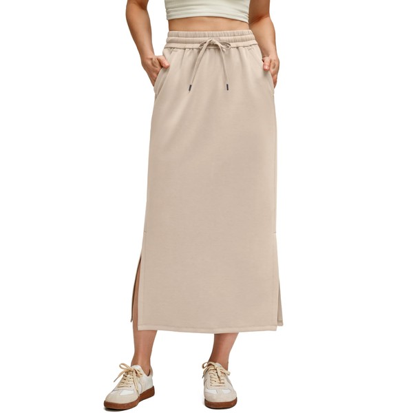 G4Free Skirts for Women with Pockets Fall Soft Elastic Waistband