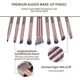 MSQ Makeup Brush Sets 9 Pieces Premium Synthetic ABS Handle Face and Eye Makeup Brush for Eyeliner, Powder, Concealer, Blush and Eyeshadow
