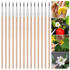 XLIUAX 24 Pcs Pollination Brush, Pollinator Tool for Indoor Hydroponic Plants Pollinator Brush Tool for Tomatoes Peppers Strawberries Potatoes Eggplants 1/2 inch Long bristles