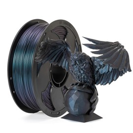 Color Change PLA Plus Filament 1.75mm 1kg, 3D Printer Filament Chameleon Shiny Sparkle Glitter by Different Light Sunlight Magic PLA Printing 3D Filament 2.2lbs Spool (Chameleon_Burnt Titanium)