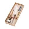Feather Pen Set with 10 Interchangeable Nib Fire Lacquer Wax