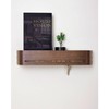 GEMAPOCO Key Holder Wall Mount with Shelf | Brown |