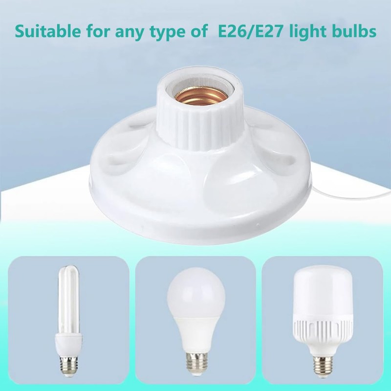 Light Socket with Cord Light Bulb Base E26/E27 Lamp Base
